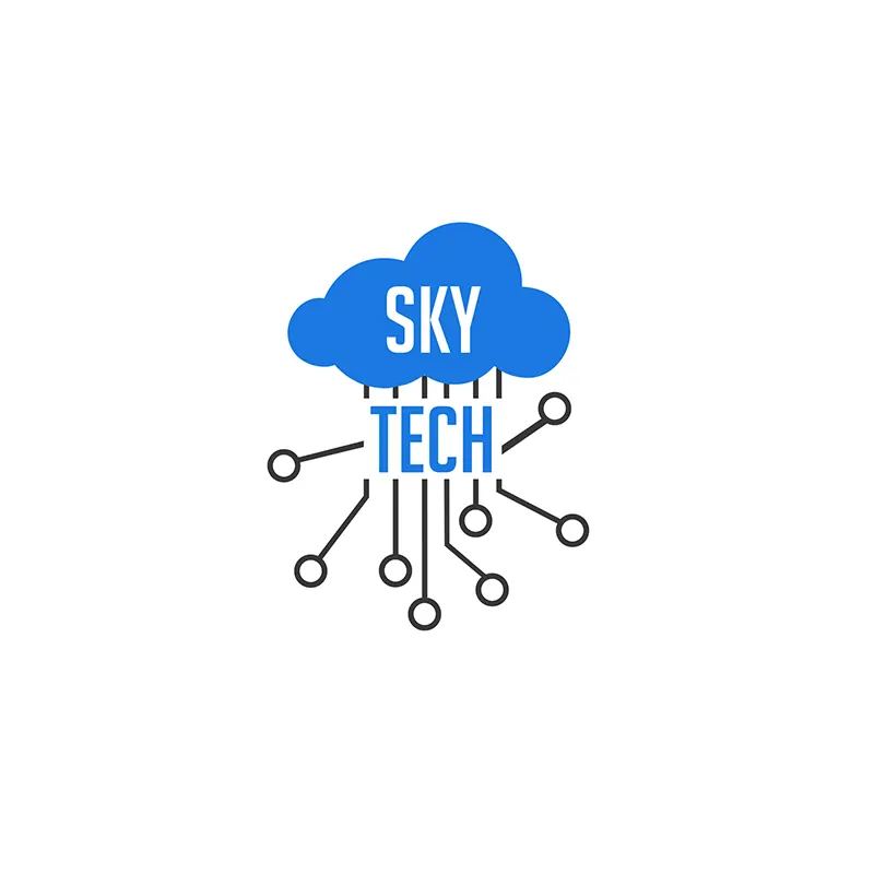 The Skytech logo with a blue cloud and circuit lines.